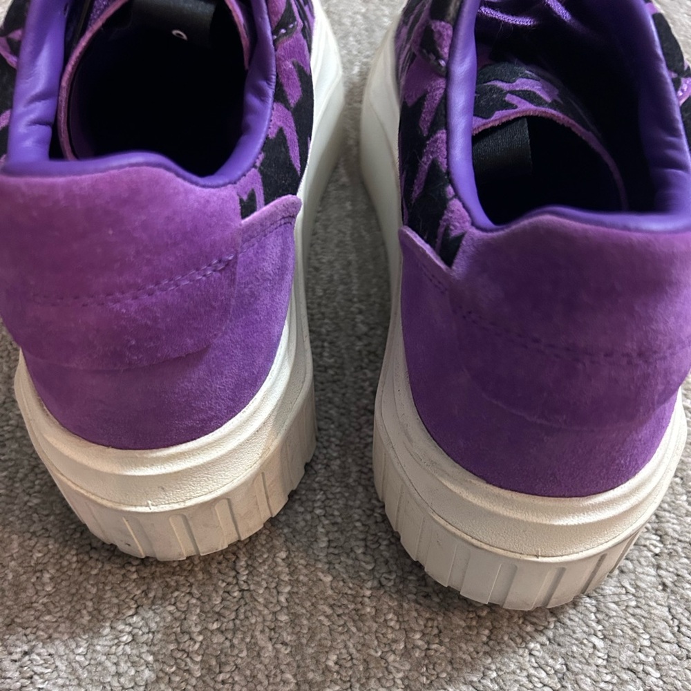 Women’s Adidas Hypersleek Purple and Black Houndstooth Sneakers in 9 - Picture 5 of 11